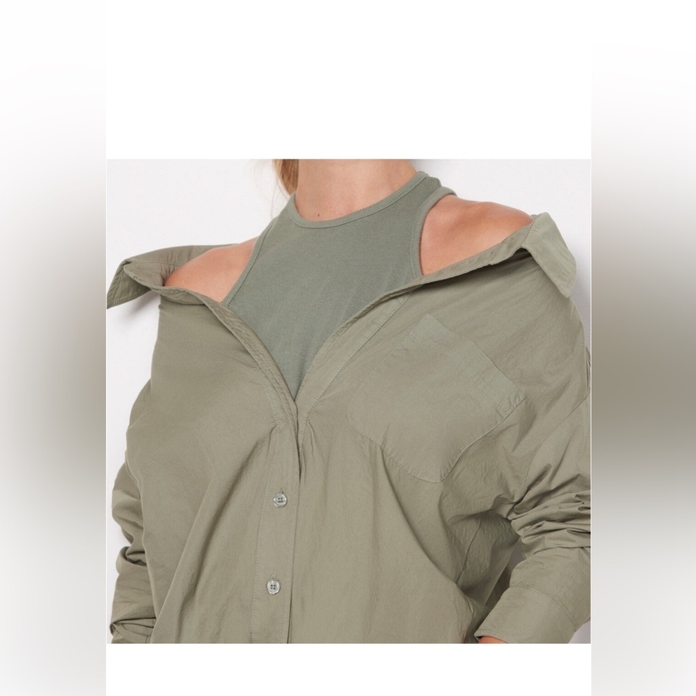 Monrow Olive Green Ribbed Top - Picture 5 of 5